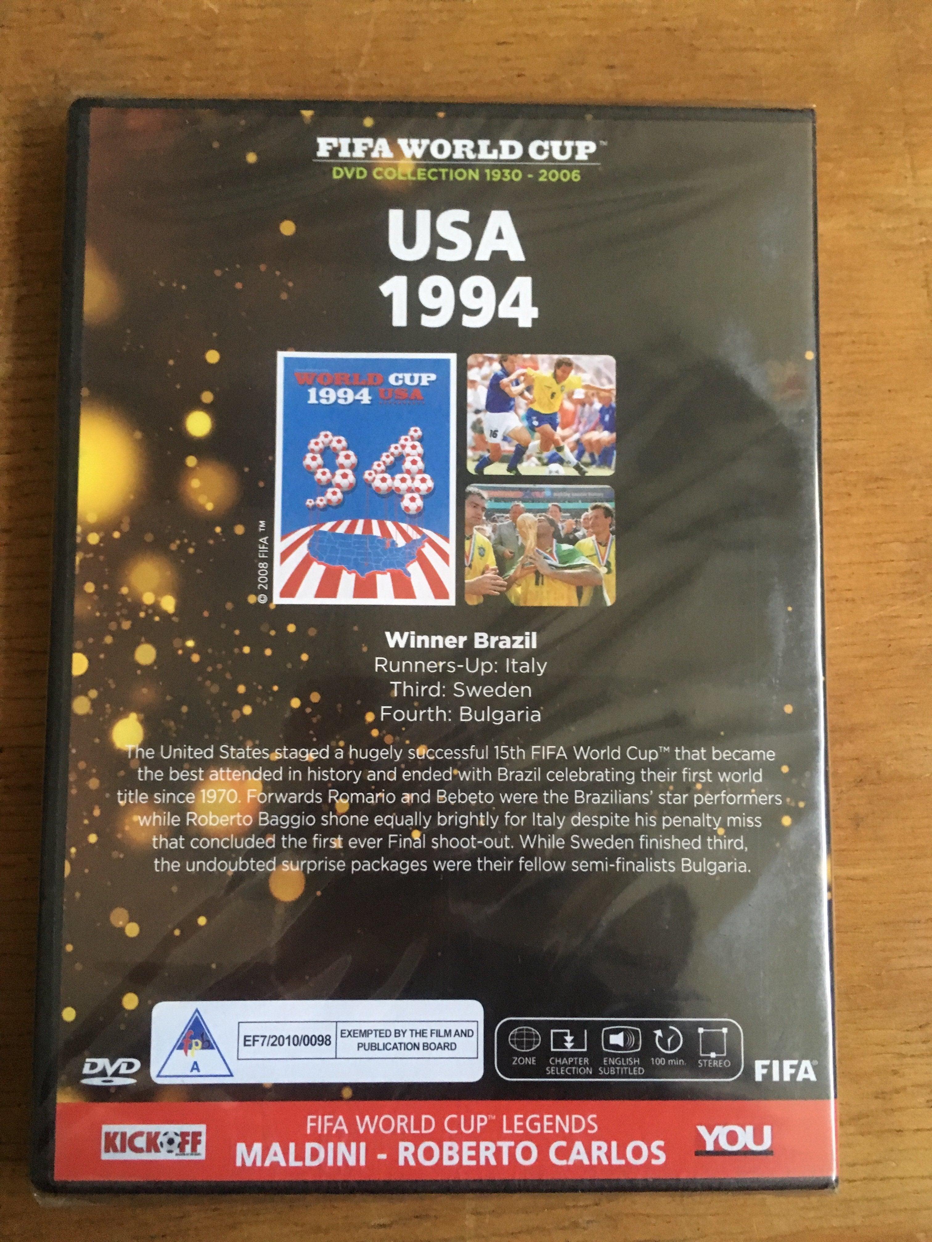 Bourgeon generøsitet Diplomatiske spørgsmål Fifa World Cup USA 1994 (DVD) - REDUCED BARGAIN | 2ndhandwarehouse.com