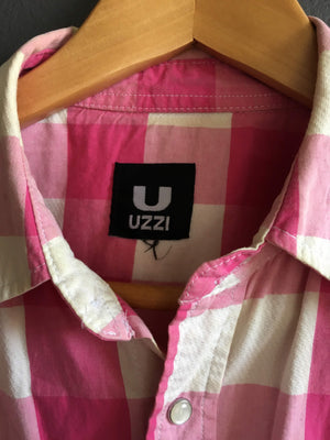 Uzzi Pink Check Shirt - 2ndhandwarehouse.com