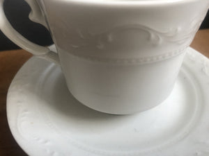 White Cup And Saucer - 2ndhandwarehouse.com