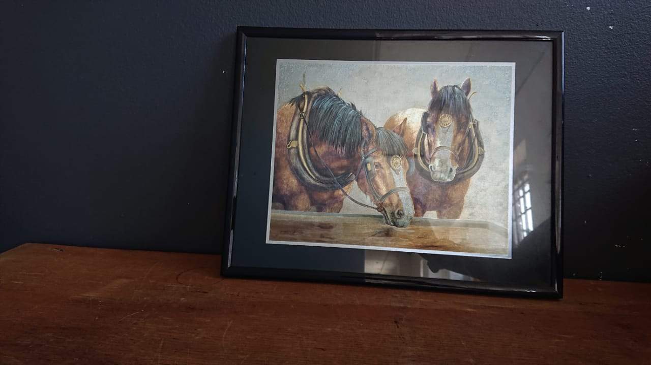 Framed Horses Picture - 2ndhandwarehouse.com
