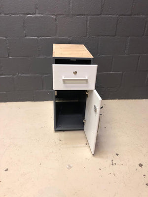 White Office Credenza With Drawer & Cupboard - 2ndhandwarehouse.com