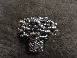 Beaded Black/Silver Ring - 2ndhandwarehouse.com