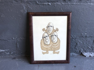 Three Egg Head Men Wall Art - 2ndhandwarehouse.com