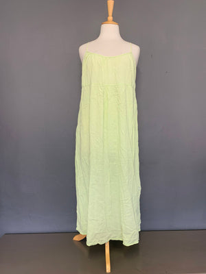 Lime Summer Strap Boho Dress - 2ndhandwarehouse.com