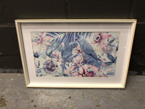 Budgie Blue Wall Art - REDUCED