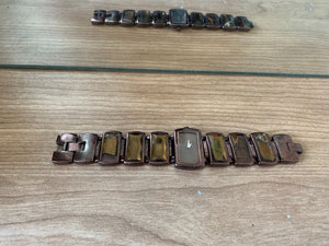 Brown DKNY Jeweled Watch - broken stones