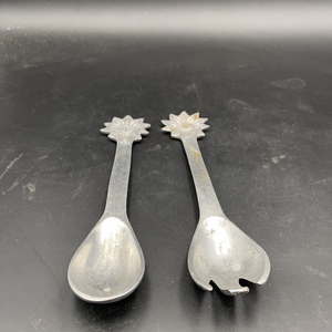 Sunflower spoon and fork