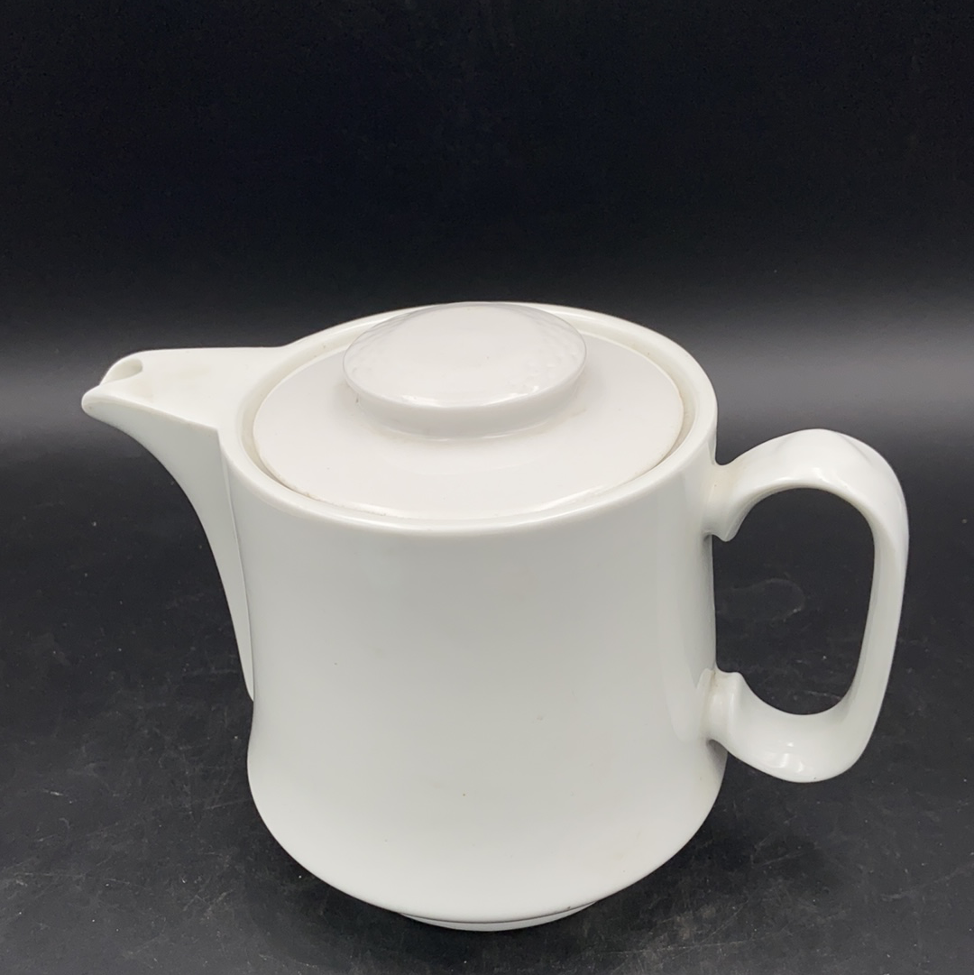 White short teapot