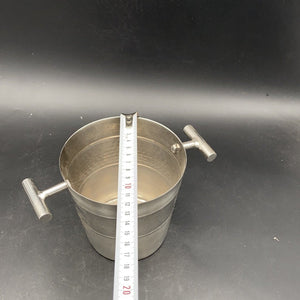Silver small bucket with handles
