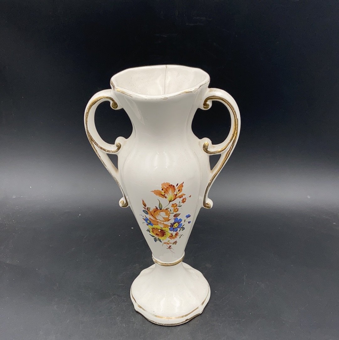Cream vase with  handles