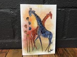 Giraffe Ying and Yang Canvas