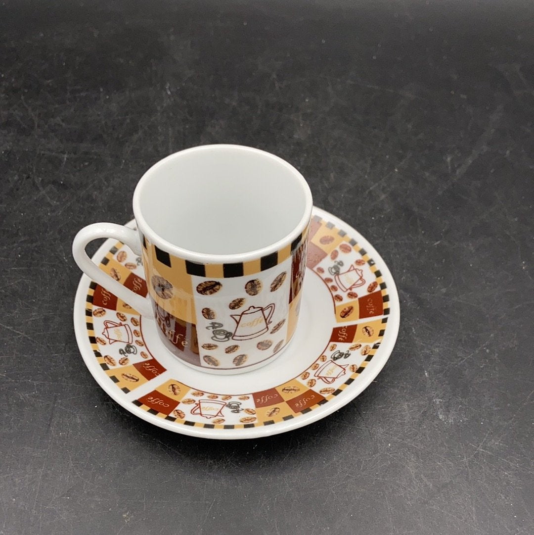 Small Expresso cup and source set of 6