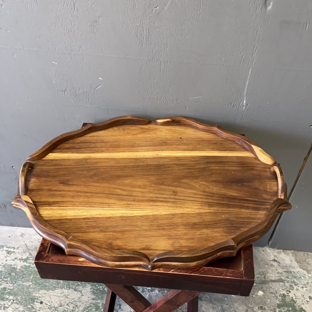 Wood Ornate Brown tray