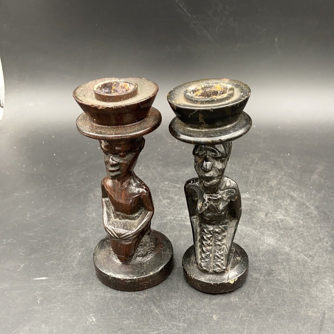 Pair of   Wooden candle stands