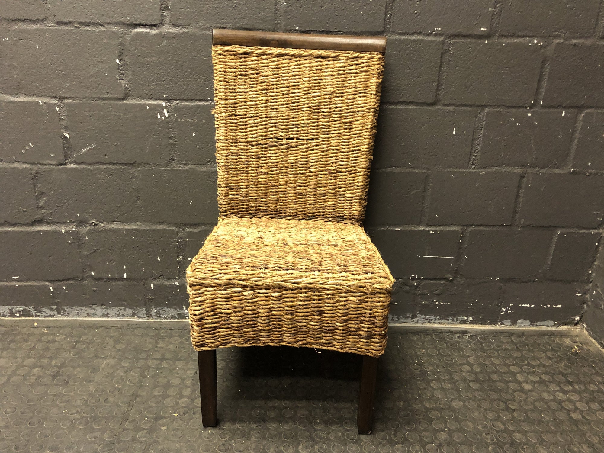 Brown Wicker Dining Chair