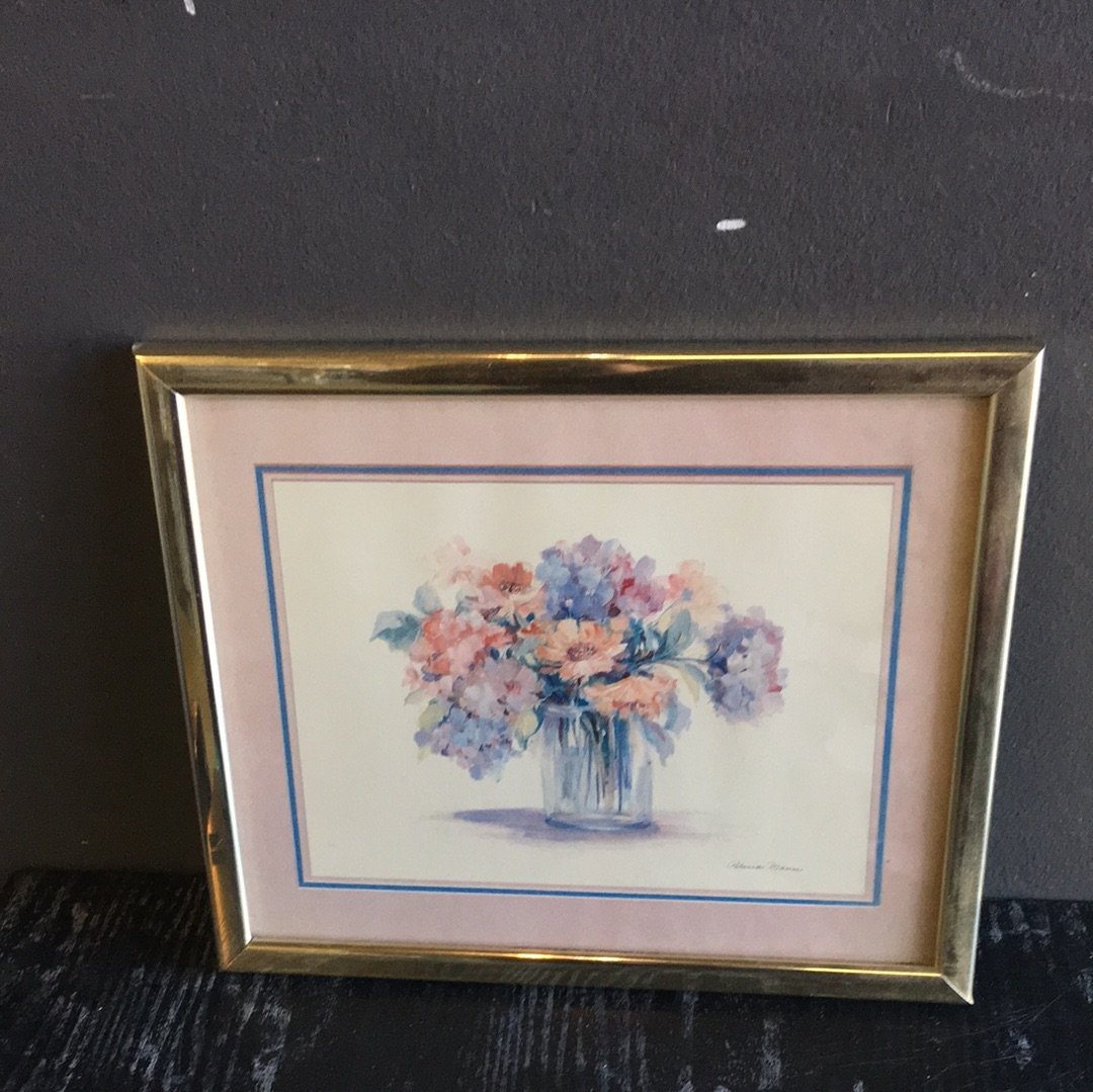 Flowers in a pot frame