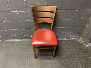 Wooden Red Cushioned Chair