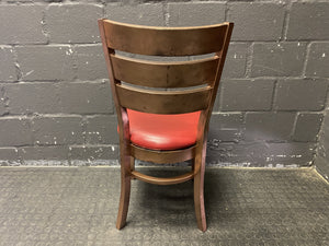 Wooden Red Cushioned Chair