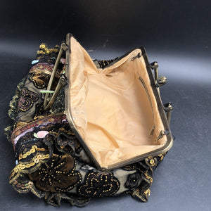 Beaded vintage Brown  handbag