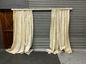 Pinch pleat curtains with rod - REDUCED