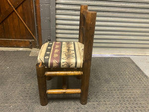 Log Patterned Dining Chair -REDUCED