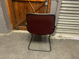 Maroon Visitor Chair - Wear & Tear - REDUCED BARGAIN
