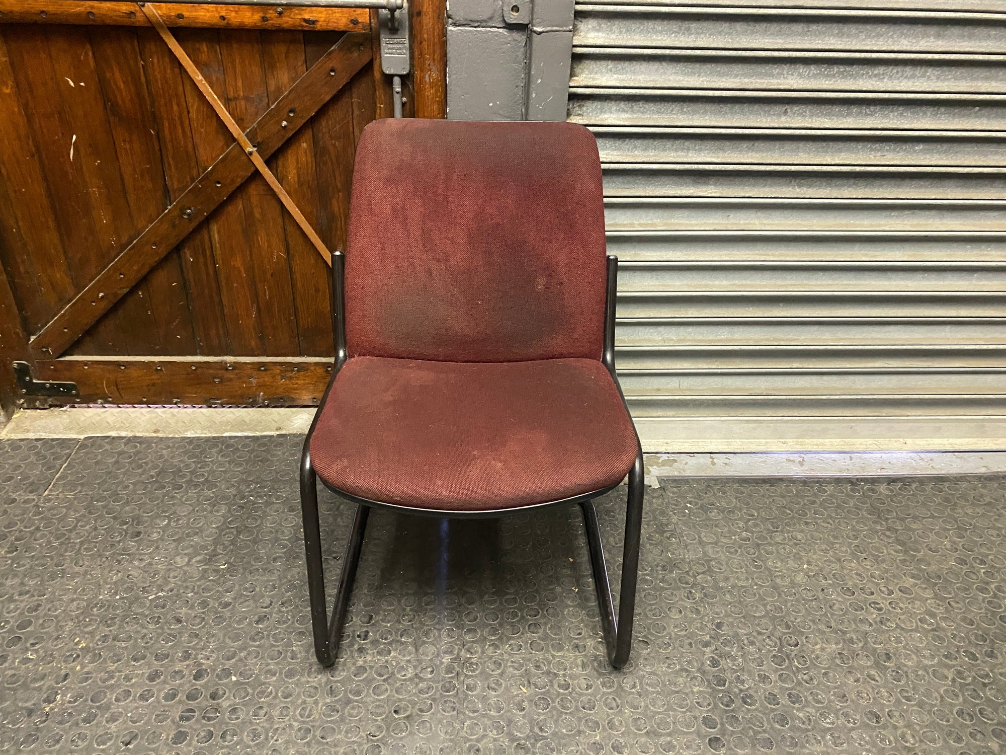 Maroon Visitor Chair - Wear & Tear - REDUCED BARGAIN