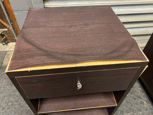 Brown Pedestal with Drawer -REDUCED