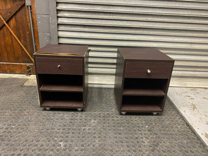 Brown Pedestal with Drawer -REDUCED