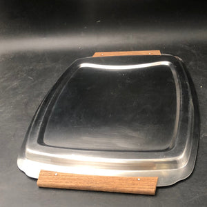 Stainless Steel Tray with Wooden Handles