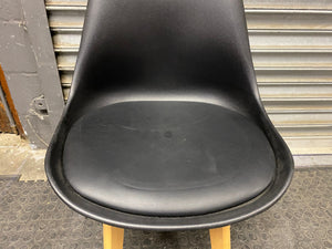 Modern Black Chair with Cushion