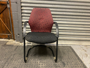 Red and Black Visitors Chair