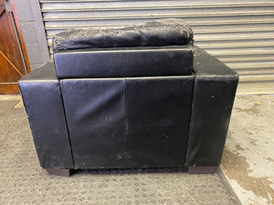 Black Single Seater Couch (Needs TLC) - REDUCED