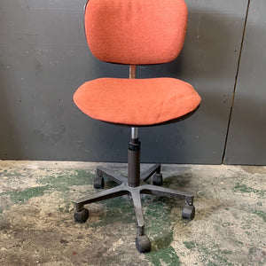 Orange Typist chair no arms