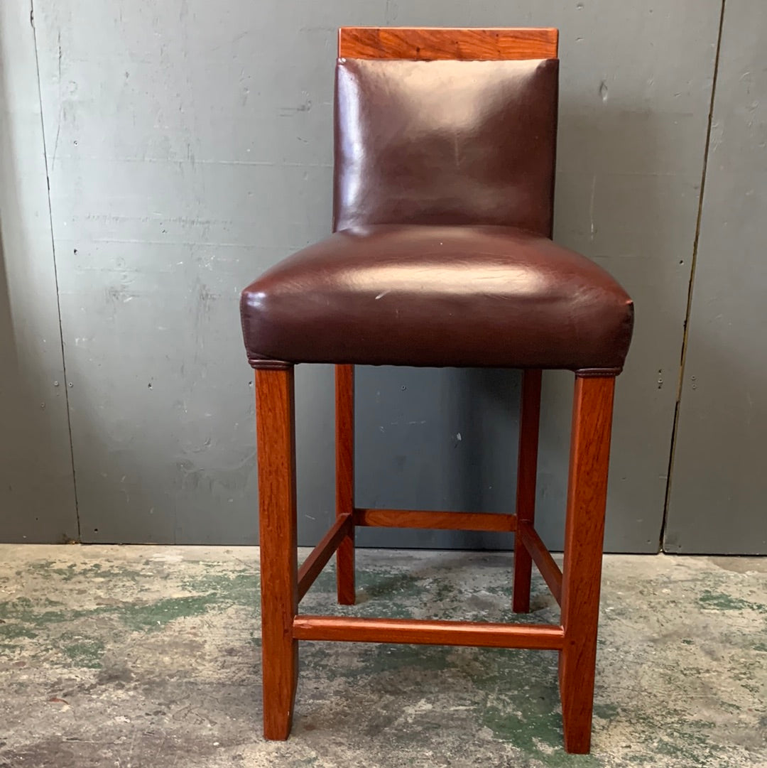 Cherry Wood / Leather Bar Stools -REDUCED