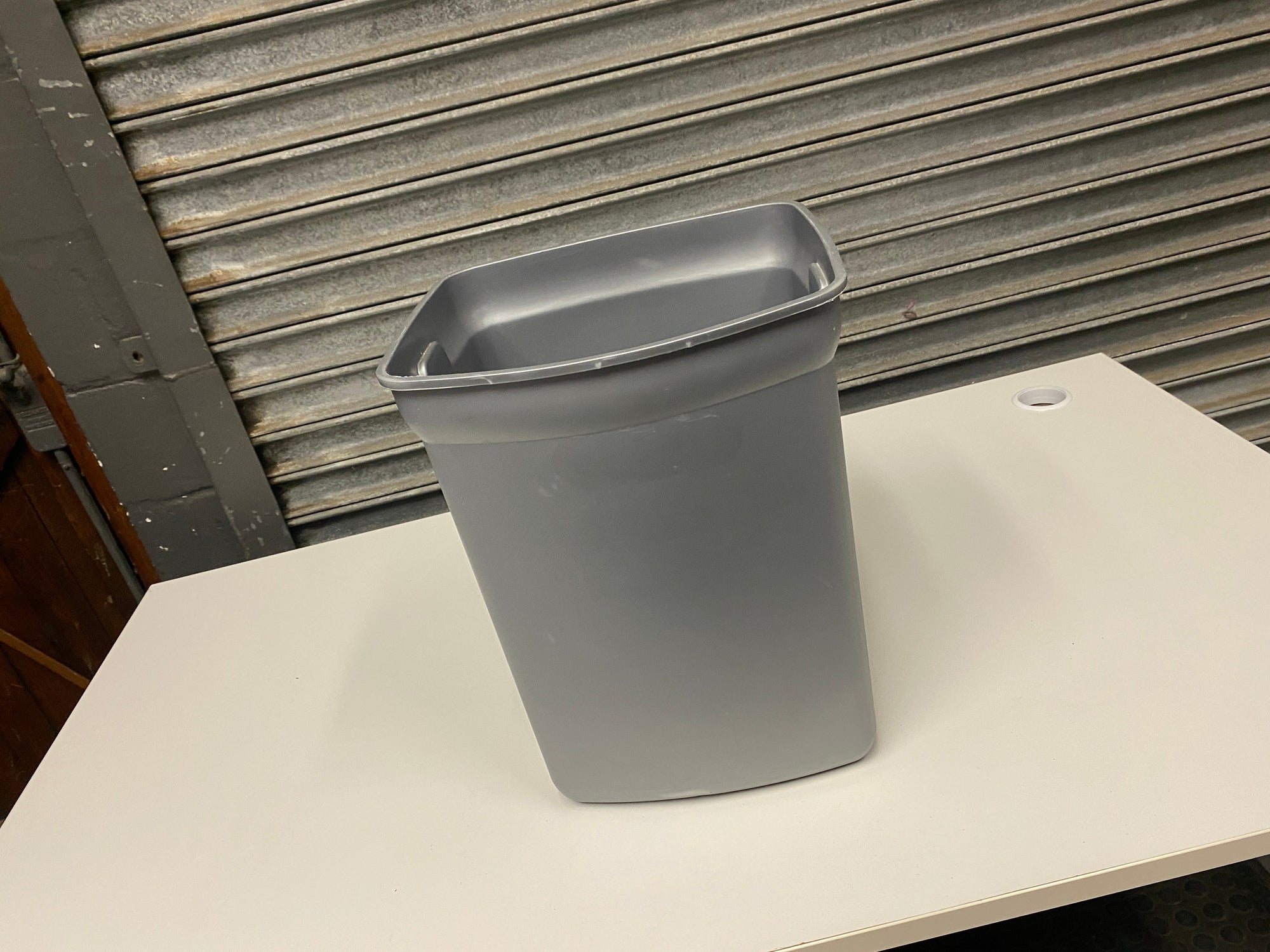 Grey Plastic Dustbin(No Lid)