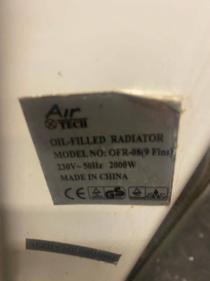 Air Tech 9 Fin Oil Heater 2000w - PRICE DROP
