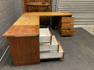 6 Drawer Corner L Shape Desk -REDUCED