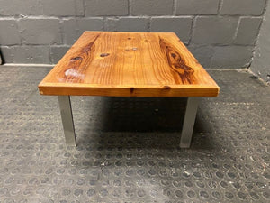 Wooden Coffee Table Steel Legs -REDUCED