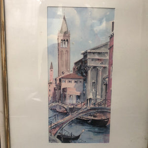 The bridge Venice framed print