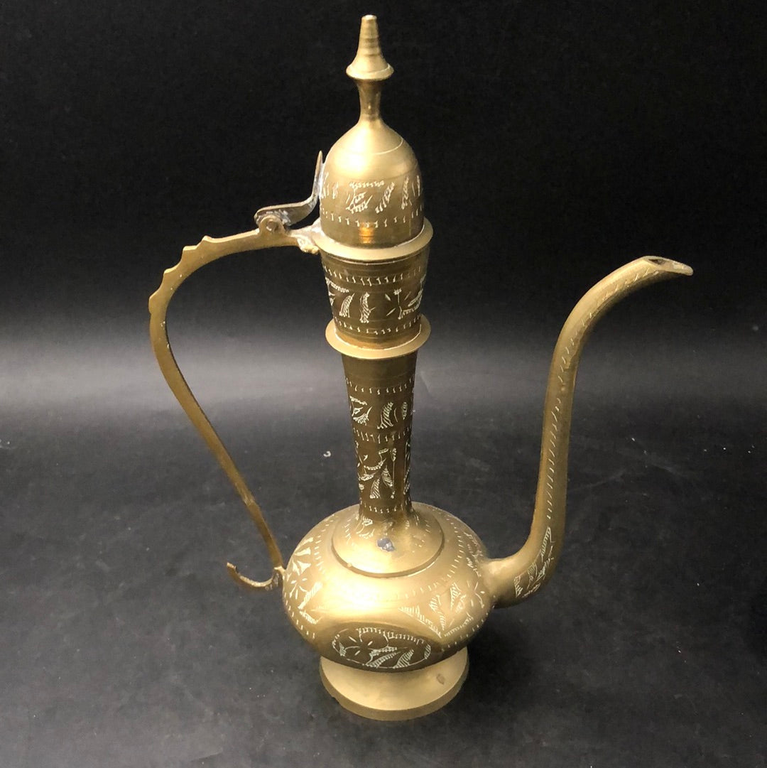 Brass coffee long stem pot