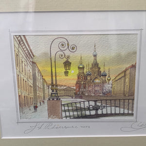 Small St Petersburg Watercolour signed