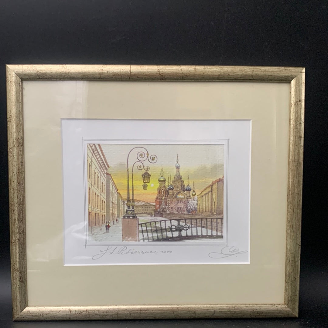Small St Petersburg Watercolour signed