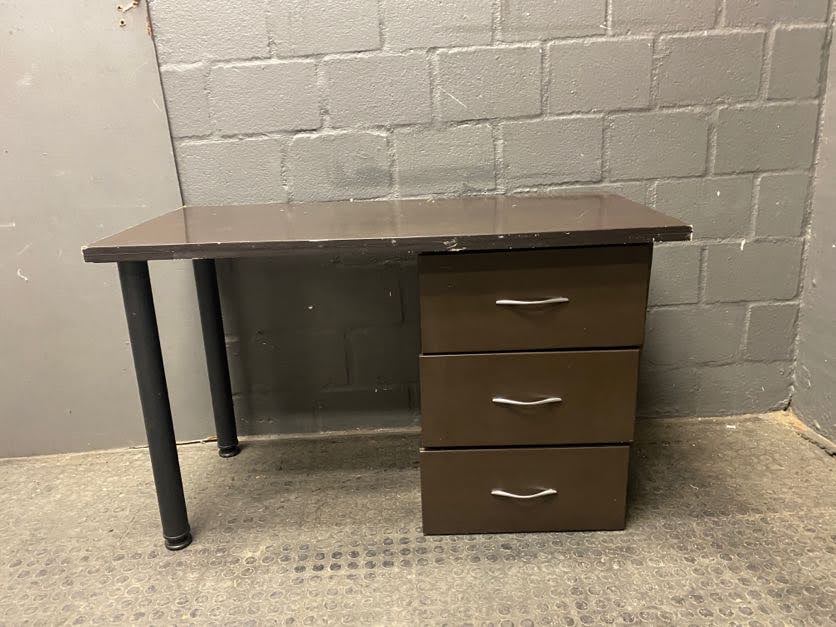 RHS Dark 3 Drawer Office Desk