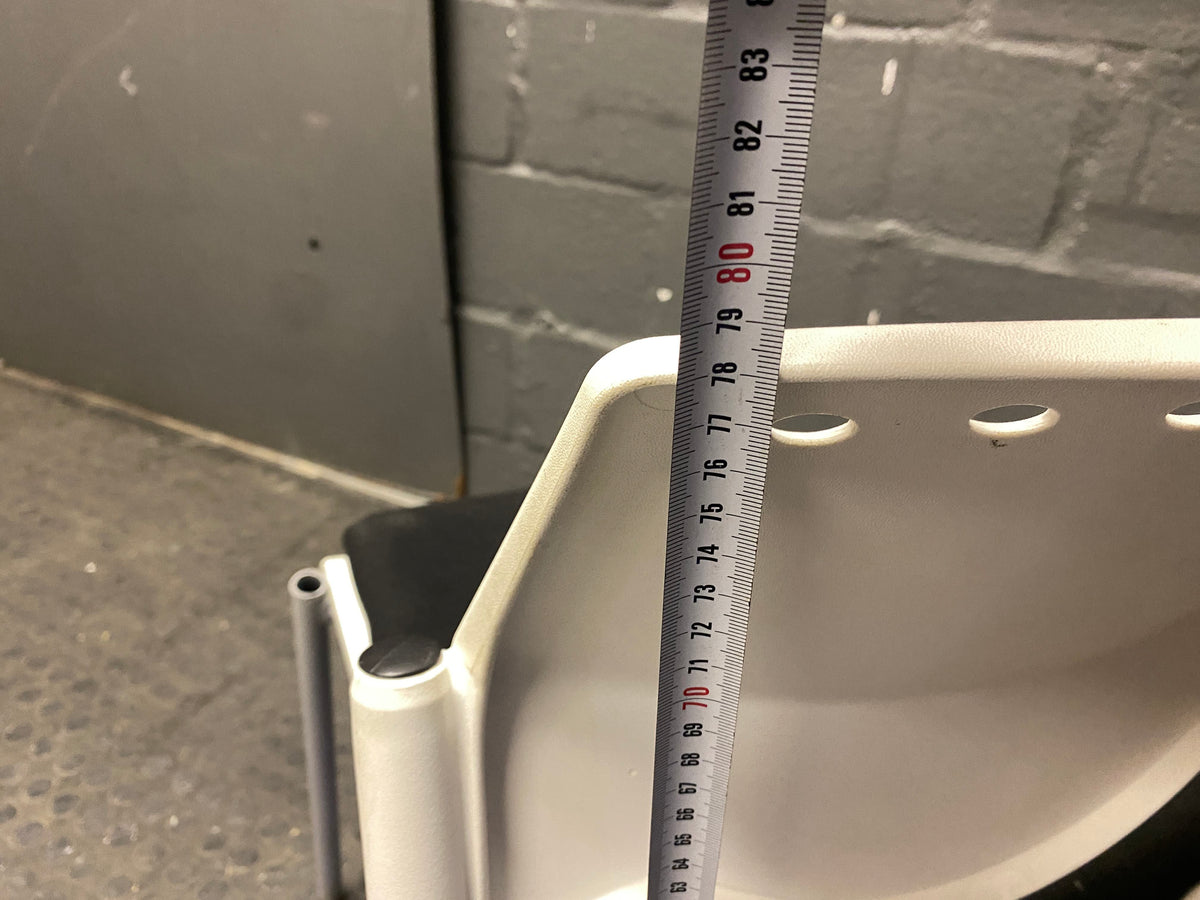 White plastic visitors chair - PRICE DROP - 2ndhandwarehouse.com