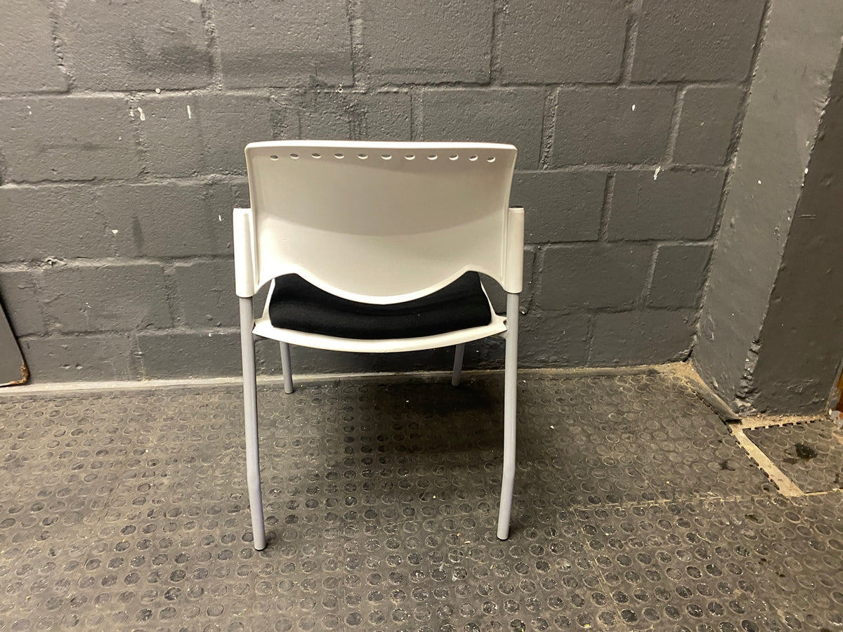 White plastic visitors chair - PRICE DROP - 2ndhandwarehouse.com