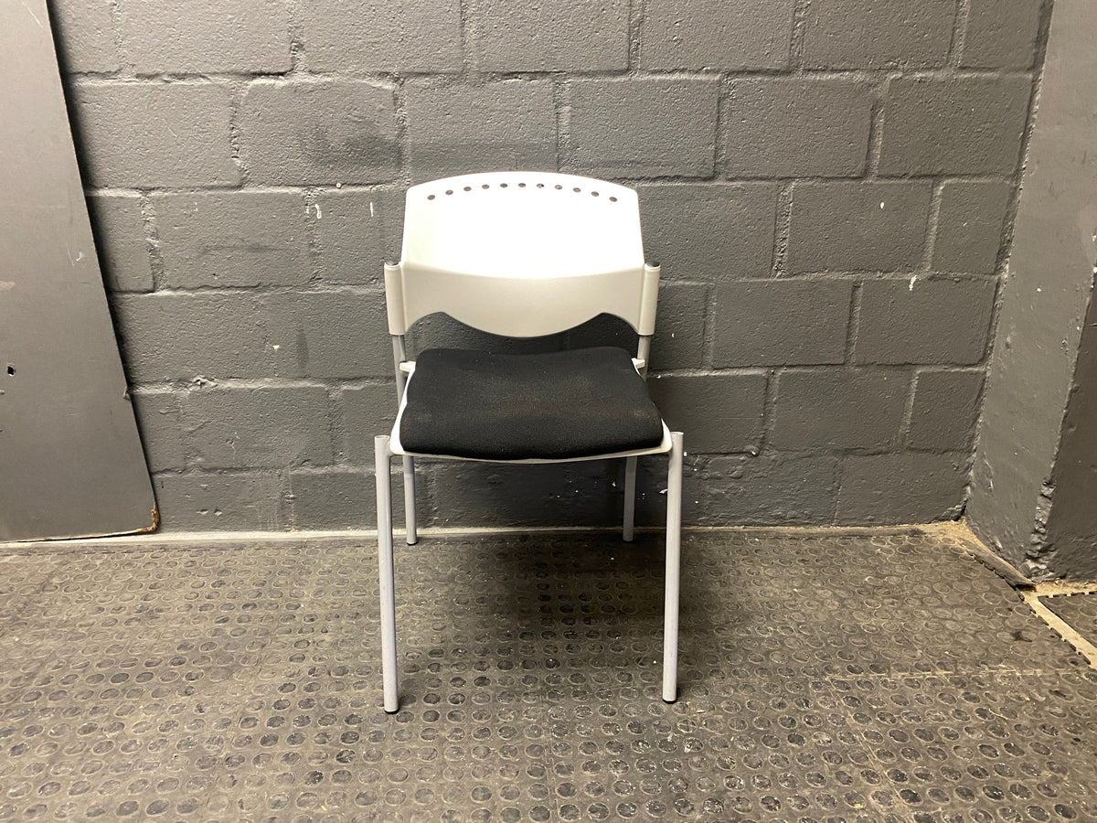 White plastic visitors chair - PRICE DROP - 2ndhandwarehouse.com