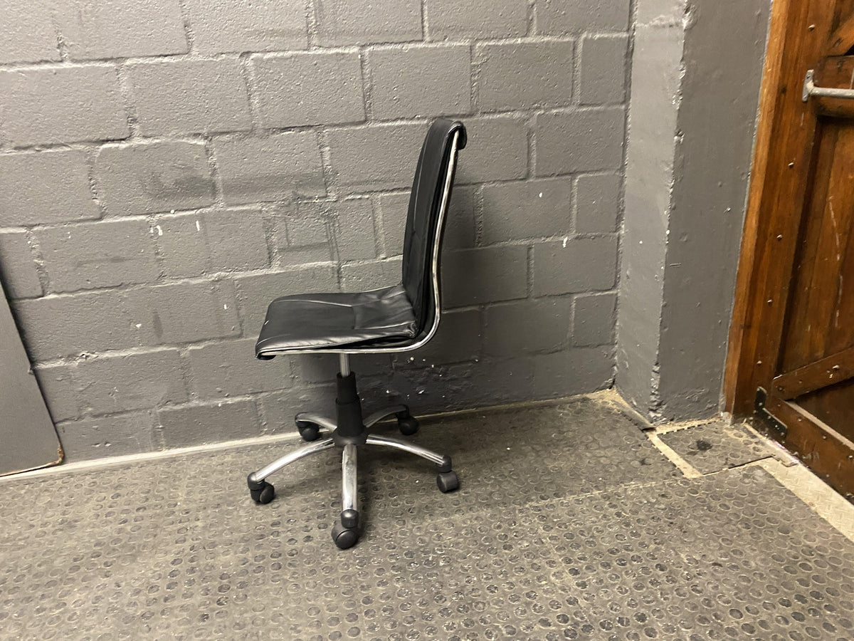 Pleather office chairs with no arms - PRICE DROP