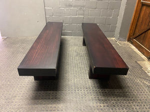 Dark Wood Benches