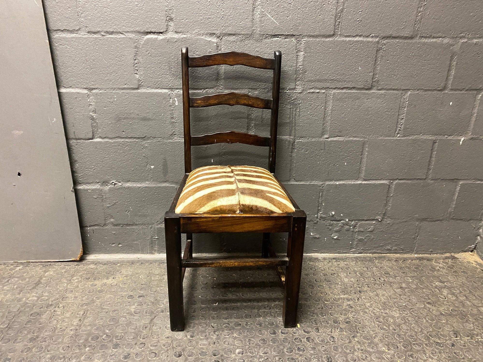 Zebra Wooden Dining Chair - PRICE DROP